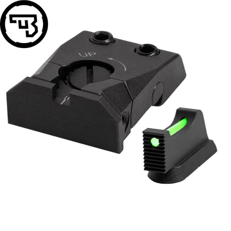 CZ Shadow 2, CZ 75 SP-01 Shadow nastavljiv set merk z optičnimi vlakni | tip C