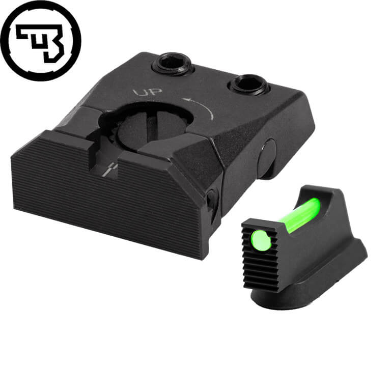 CZ Shadow 2, CZ 75 SP-01 Shadow nastavljiv set merk z optičnimi vlakni | tip C