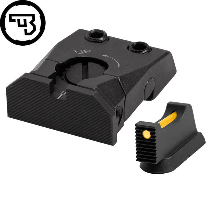 CZ Shadow 2, CZ 75 SP-01 Shadow nastavljiv set merk z optičnimi vlakni | tip C