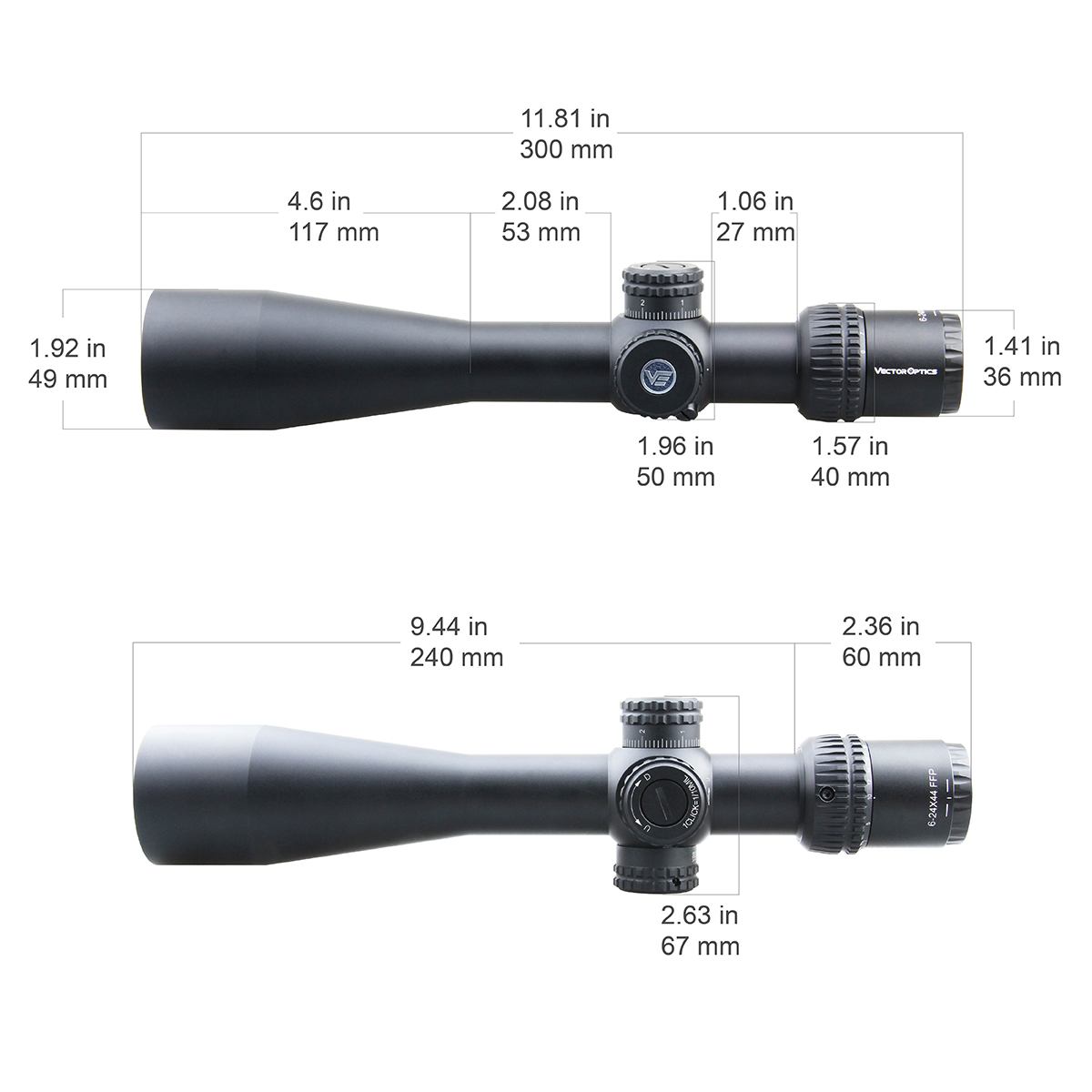 Vector Optics Veyron 6-24x44 FFP daljnogled Vector Optics