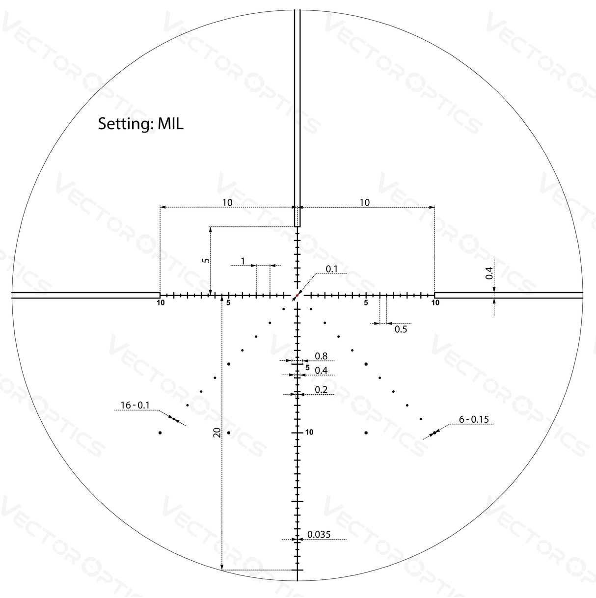 Vector Optics Veyron 4-16x44 IR prva žariščna ravnina osvetljena puškina optika Vector Optics