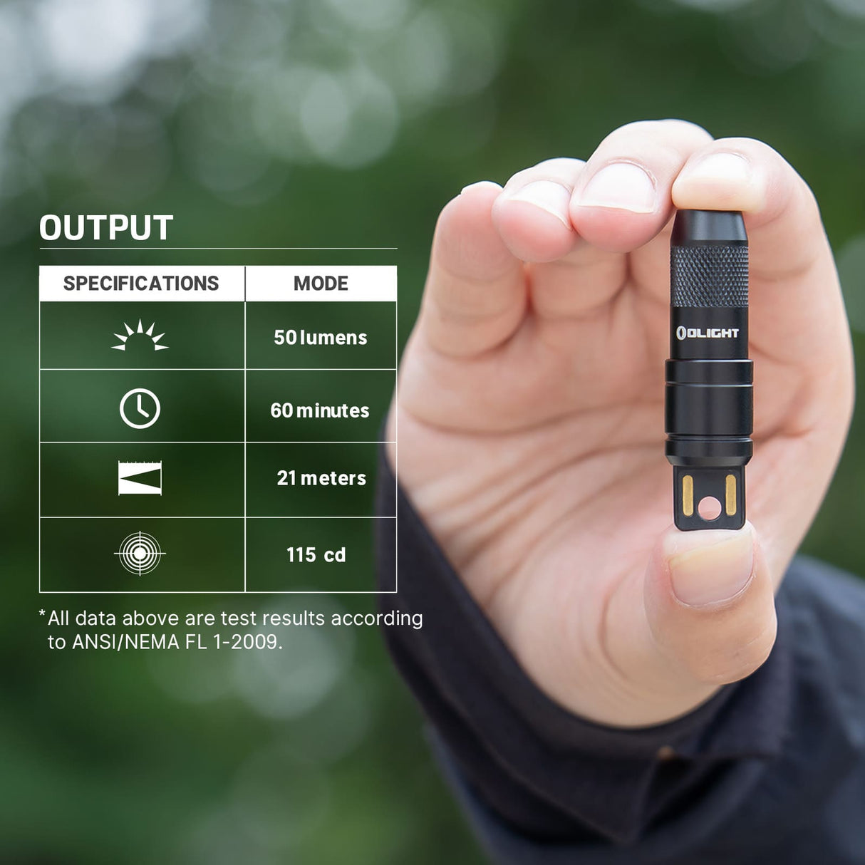 Olight imini 2 | mini polnilna obesna svetilka za ključe | 50 lm