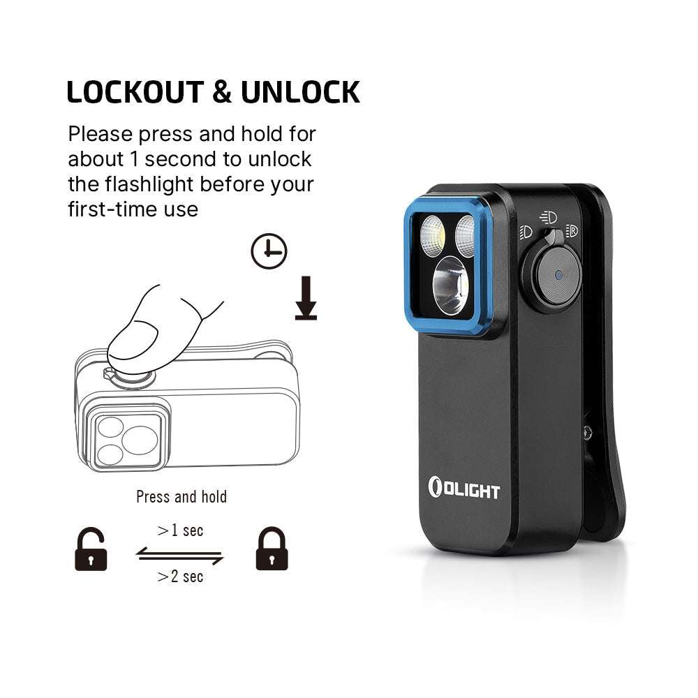 Olight Oclip Pro | večnamenska svetilka s sponko | 500 lm