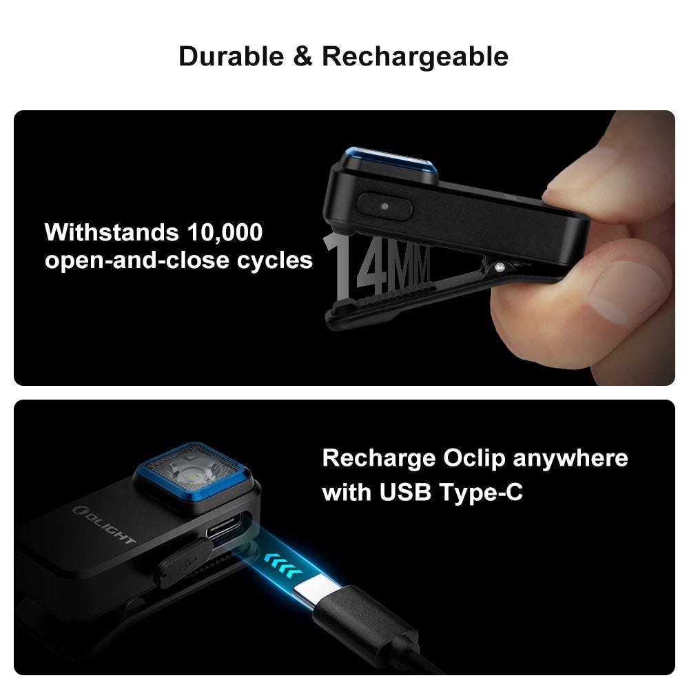 Olight Oclip | polnilna EDC svetilka s sponko | 300 lm