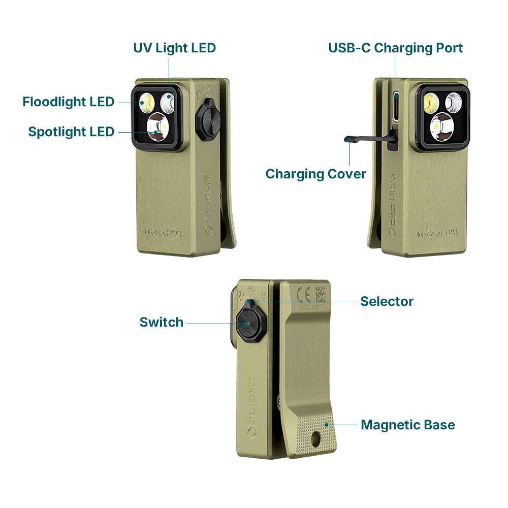 Olight Oclip Ultra | 3-v-1 priponka EDC svetilka | 530 lm