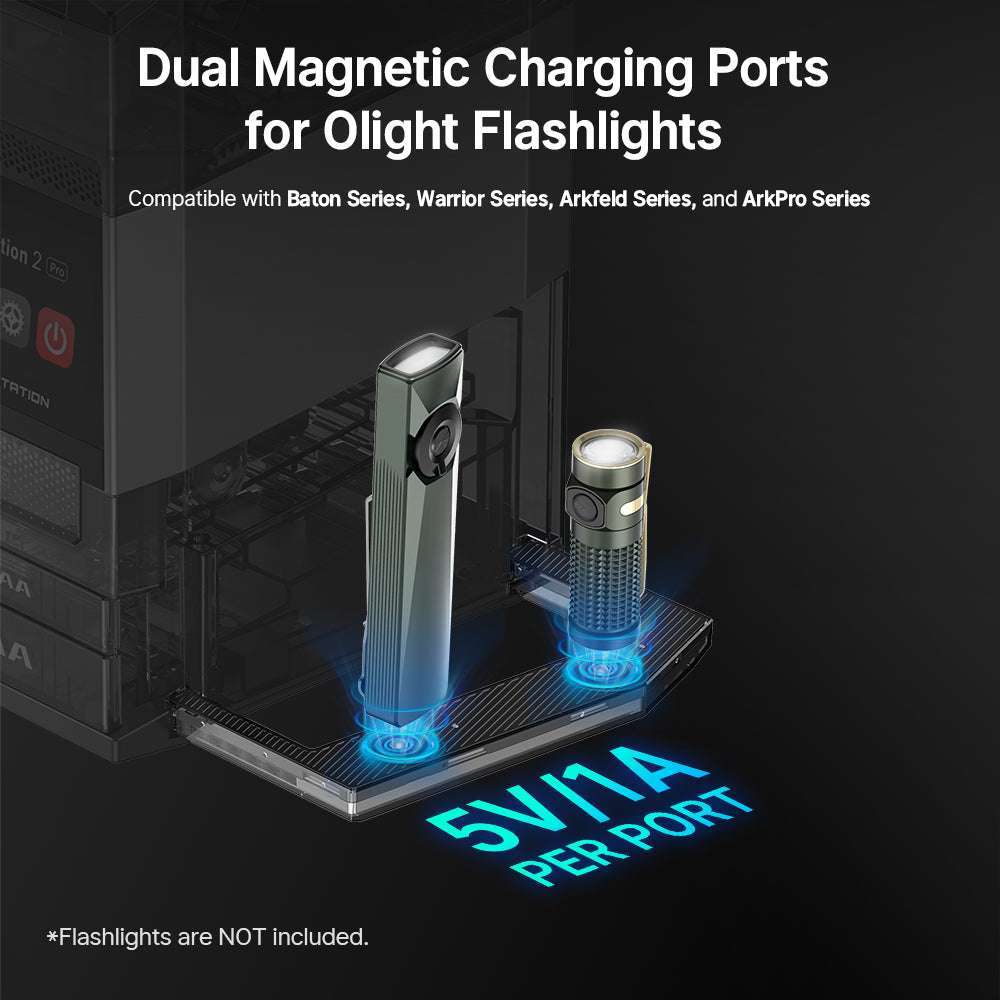 Olight Ostation 2 Pro | pametni polnilec baterij AA/AAA | 3-v-1