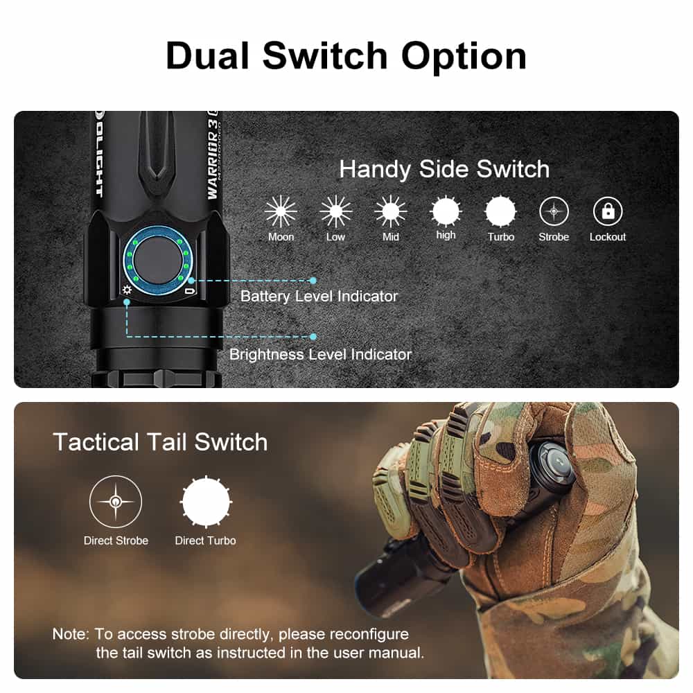 Olight Warrior 3S | taktična svetilka | 2.300 lm