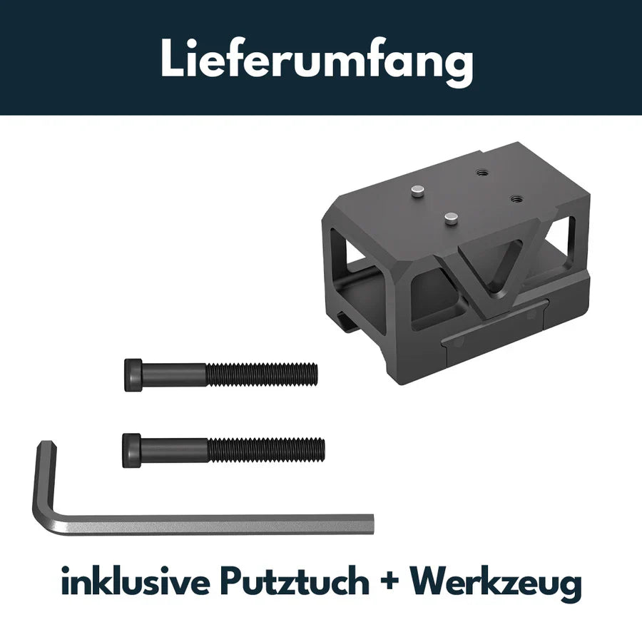 Picatinny montaža za rdečo piko z dvigalom [32 mm] | C-More RTS footprint 
