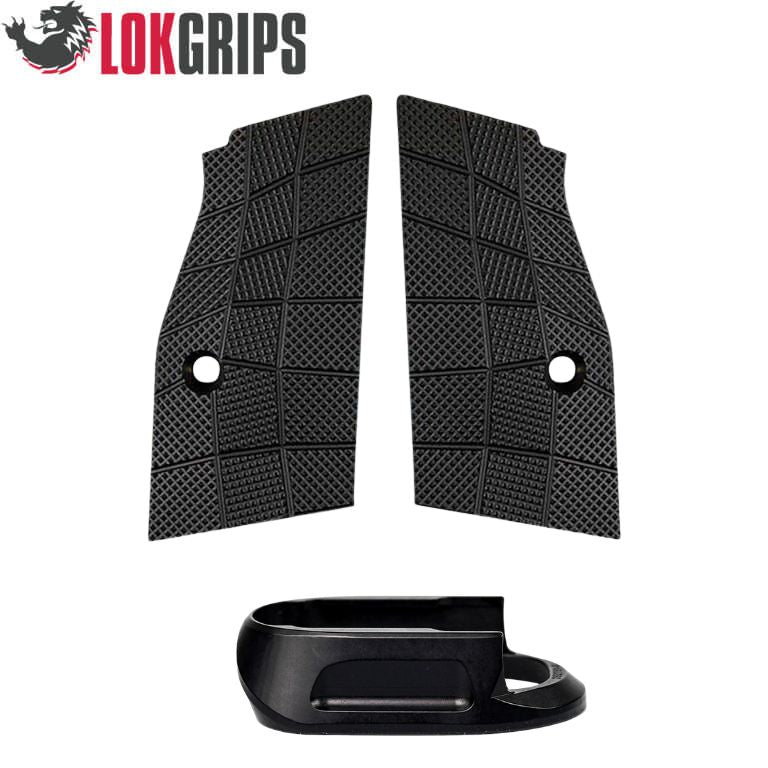 CZ Shadow 2 Compact & Carry kratke alu obloge ročaja & alu lijak nabojnika | Gridlok_črna