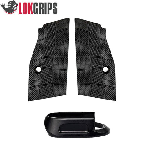 CZ Shadow 2 Compact & Carry kratke alu obloge ročaja & alu lijak nabojnika | Gridlok_črna