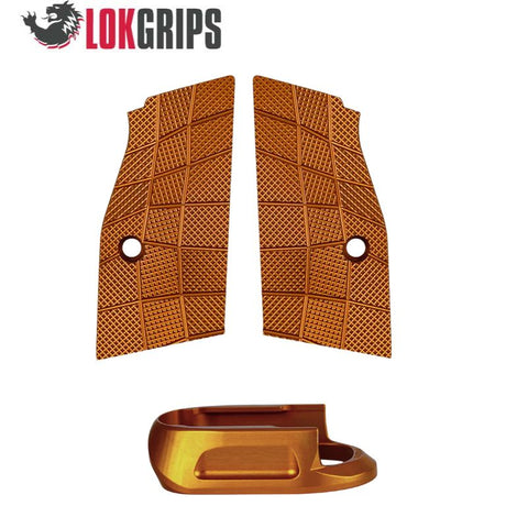 CZ Shadow 2 Compact & Carry kratke alu obloge ročaja & alu lijak nabojnika | Gridlok_oranžna