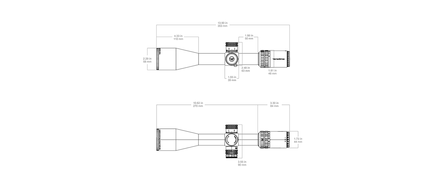 Vector Optics Orion Pro Max 6-24x50 MIL HD FFP puškohit