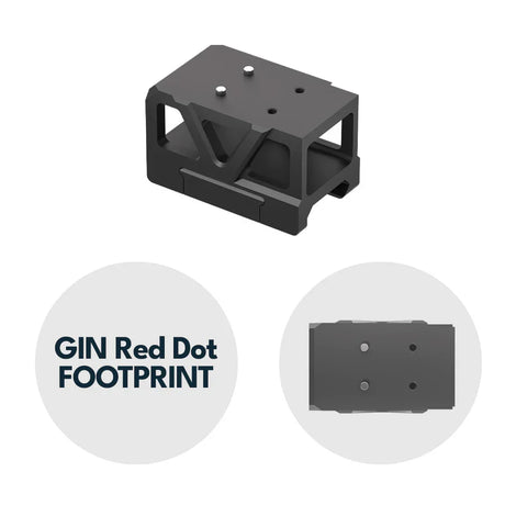 Picatinny montaža za rdečo piko z dvigovalcem [32 mm] | C-More RTS footprint