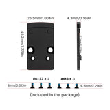 Footprint adapter | iz Trijicon RMR na Shield RMSc & K-series footprint