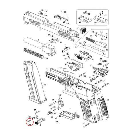 CZ P-10 vzmet zadrževalnika nabojnika