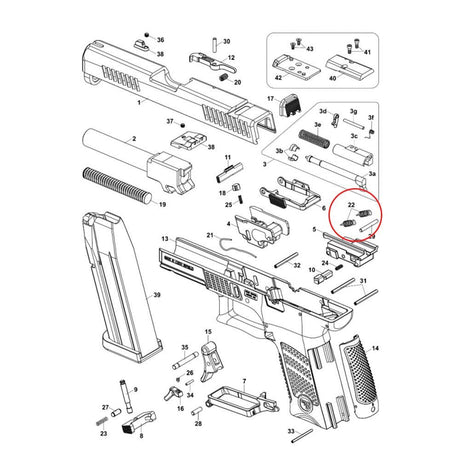 CZ P-10 vzmet sprožilne ročice | 2 kos