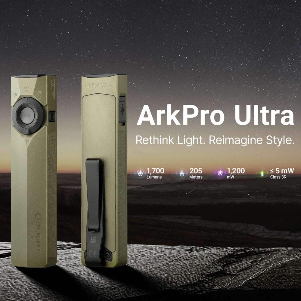 Olight ArkPro Ultra | ploščata 4-v-1 EDC svetilka | 1.700 lm