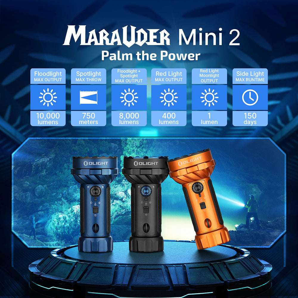 Olight Marauder 2 Mini | zmogljiva polnilna svetilka | 10.000 lm