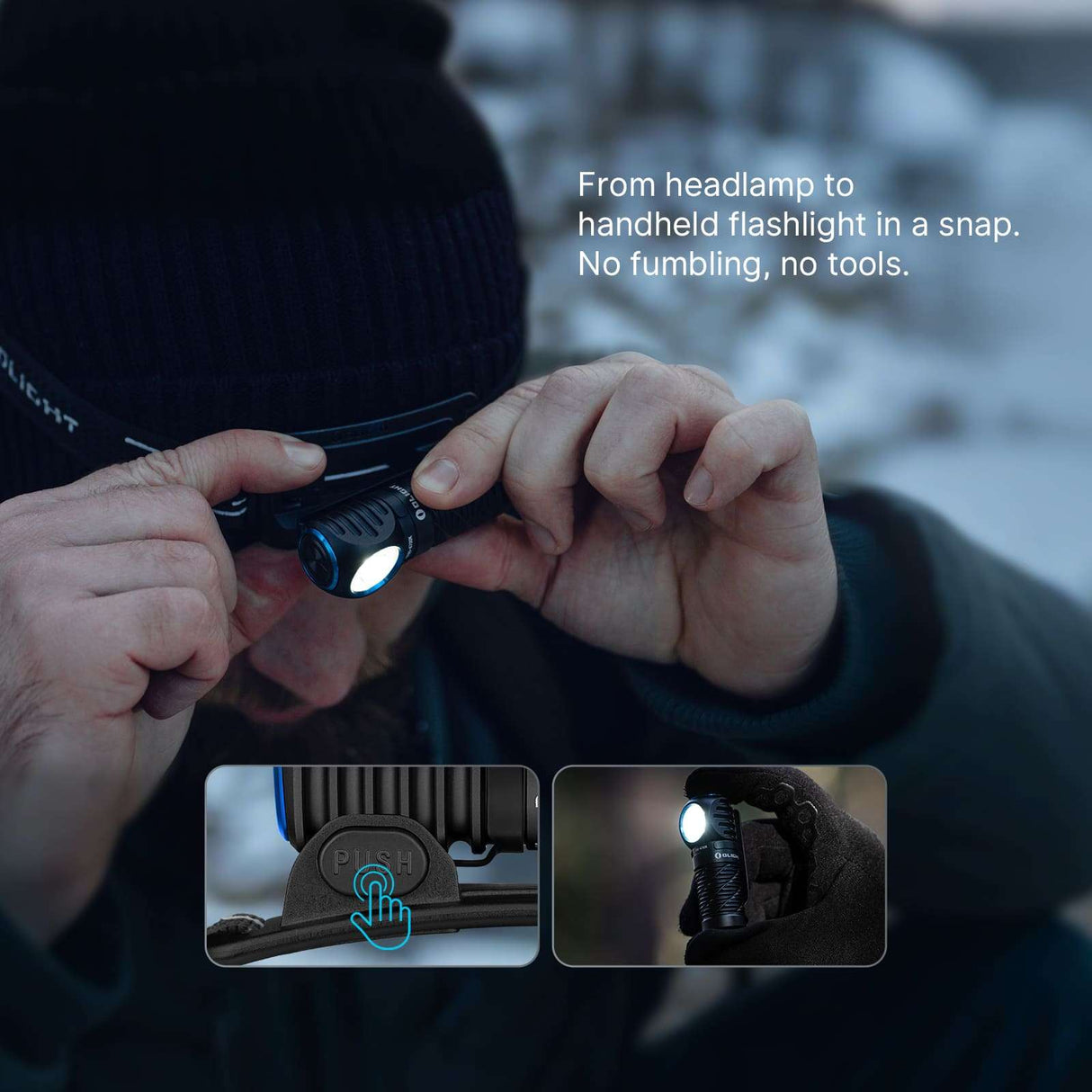 Olight Perun 3 Mini | polnilna naglavna svetilka | 1.250 lm